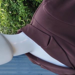 HELENE BLAKE LADIES VINTAGE CHOCOLATE GOLD ACCENTED (3) BUTTON JACKET (UNLINED)